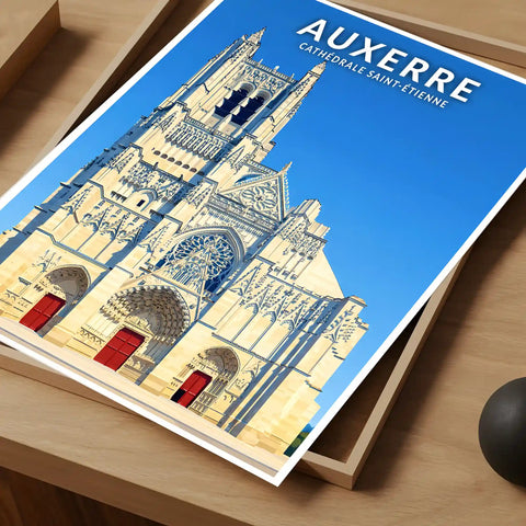 Affiche - Auxerre - Cathédrale Saint-Étienne
