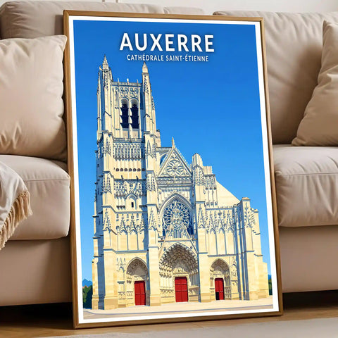 Affiche - Auxerre - Cathédrale Saint-Étienne