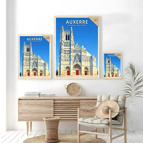 Affiche - Auxerre - Cathédrale Saint-Étienne