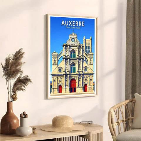 Affiche - Auxerre - Église Saint-Pierre