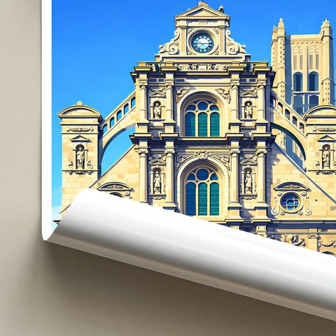 Affiche - Auxerre - Église Saint-Pierre