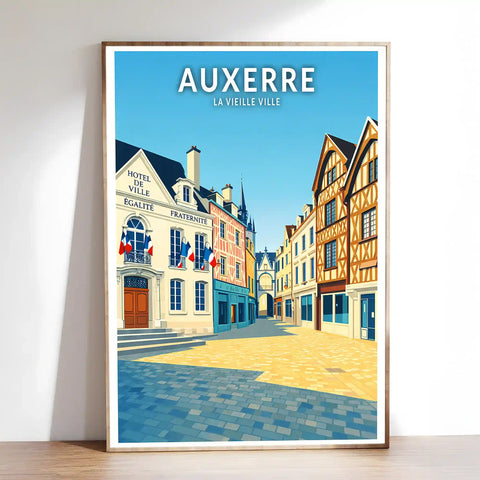Affiche - Auxerre - La Vieille Ville
