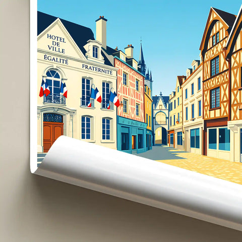 Affiche - Auxerre - La Vieille Ville