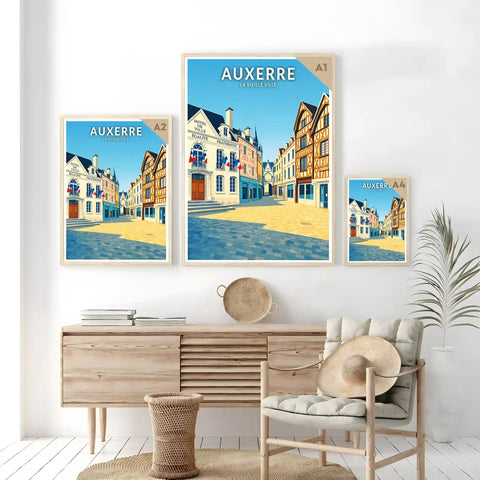 Affiche - Auxerre - La Vieille Ville