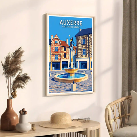 Affiche - Auxerre - Place Charles-Surugue