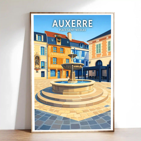 Affiche - Auxerre - Place Saint-Nicolas