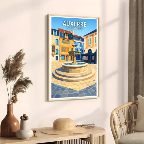 Affiche - Auxerre - Place Saint-Nicolas
