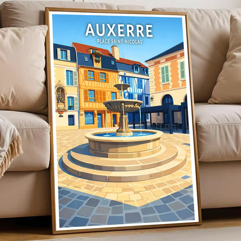 Affiche - Auxerre - Place Saint-Nicolas