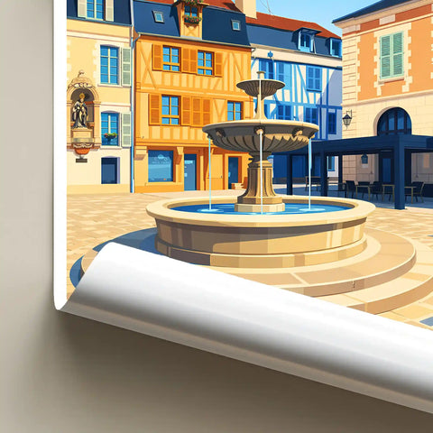 Affiche - Auxerre - Place Saint-Nicolas