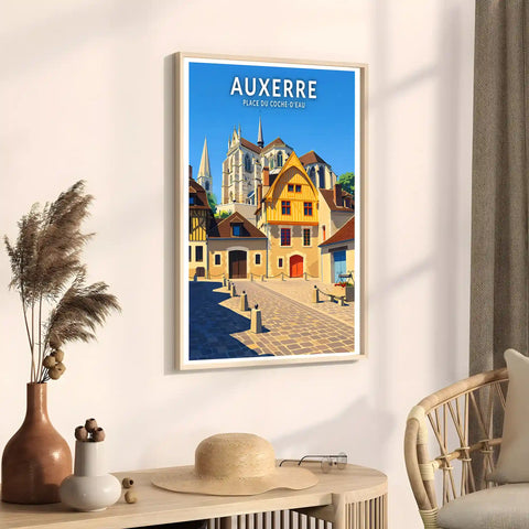 Affiche - Auxerre - Place du Coche-d’Eau