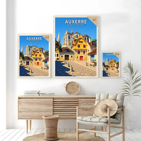 Affiche - Auxerre - Place du Coche-d’Eau