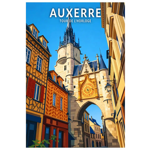 Affiche - Auxerre - Tour de l'Horloge