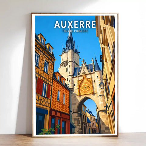 Affiche - Auxerre - Tour de l'Horloge