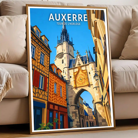 Affiche - Auxerre - Tour de l'Horloge