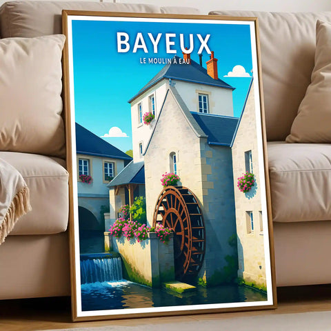Affiche - Bayeux - Le Moulin à Eau