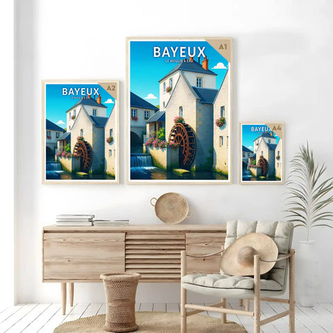 Affiche - Bayeux - Le Moulin à Eau