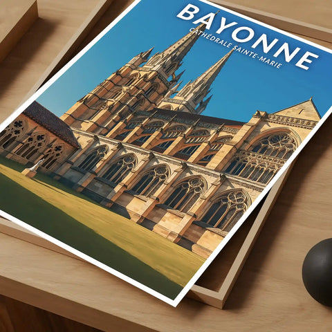Affiche - Bayonne - Cathédrale Sainte-Marie