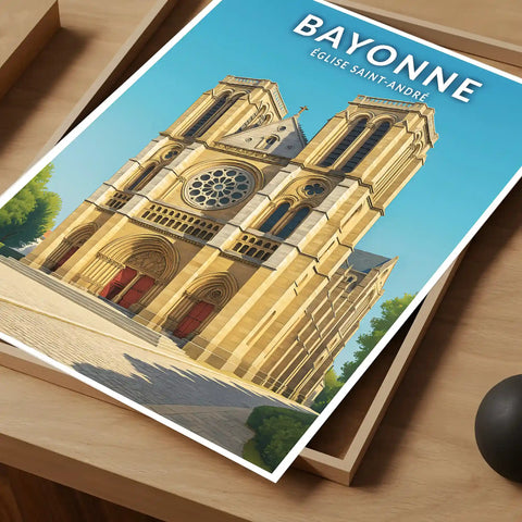 Affiche - Bayonne - Église Saint-André