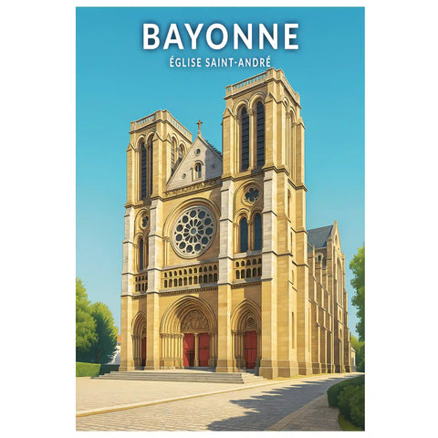 Affiche - Bayonne - Église Saint-André