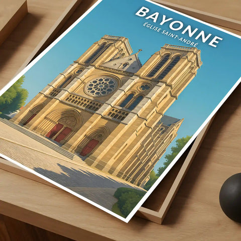 Affiche - Bayonne - Église Saint-André