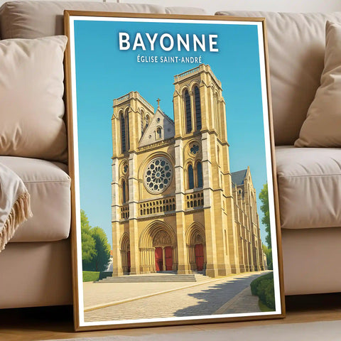 Affiche - Bayonne - Église Saint-André