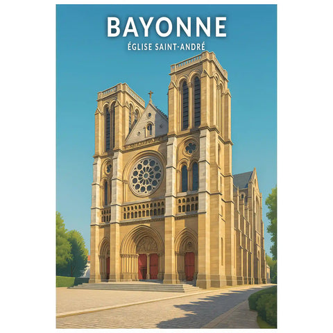 Affiche - Bayonne - Église Saint-André
