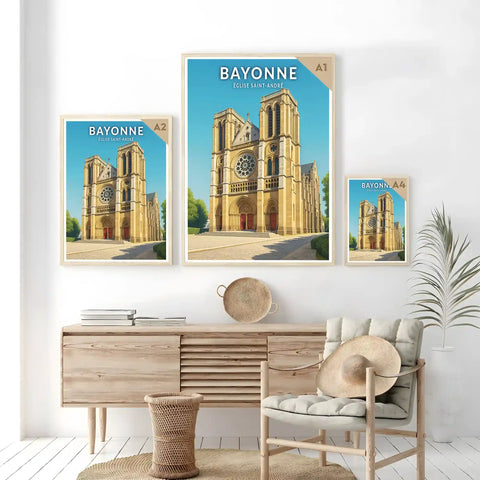 Affiche - Bayonne - Église Saint-André