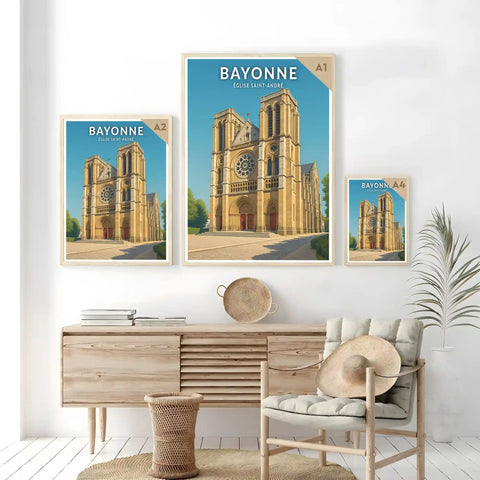 Affiche - Bayonne - Église Saint-André