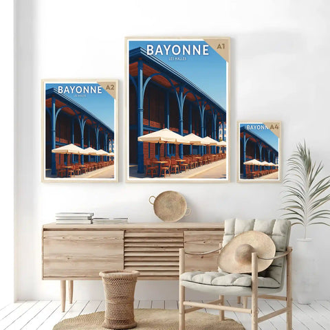 Affiche - Bayonne - Les Halles