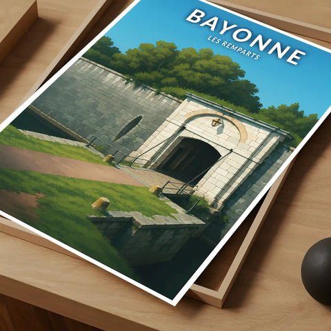 Affiche - Bayonne - Les Remparts