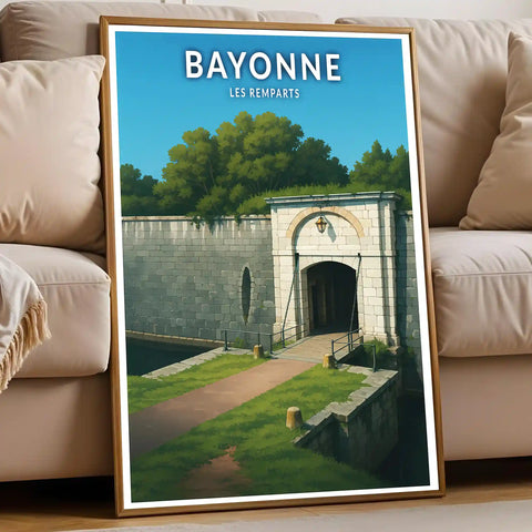 Affiche - Bayonne - Les Remparts