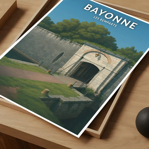 Affiche - Bayonne - Les Remparts