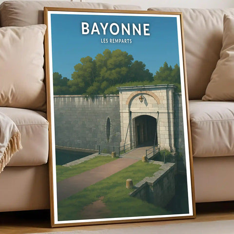 Affiche - Bayonne - Les Remparts
