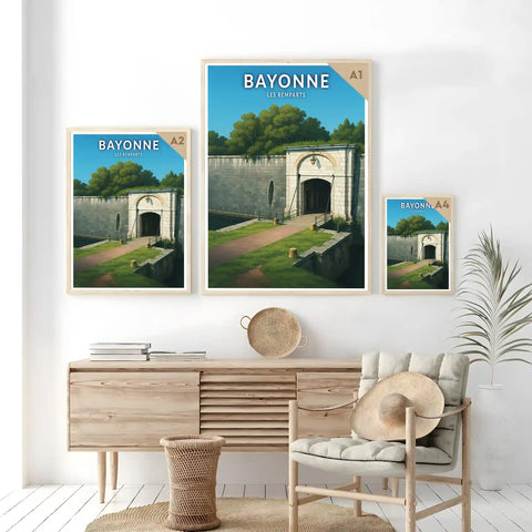 Affiche - Bayonne - Les Remparts
