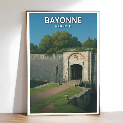 Affiche - Bayonne - Les Remparts