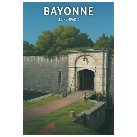 Affiche - Bayonne - Les Remparts