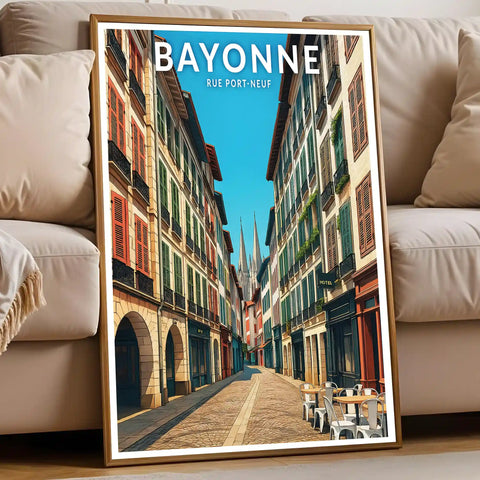 Affiche - Bayonne - Rue Port-Neuf