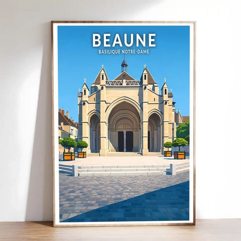 Affiche - Beaune - Basilique Notre-Dame