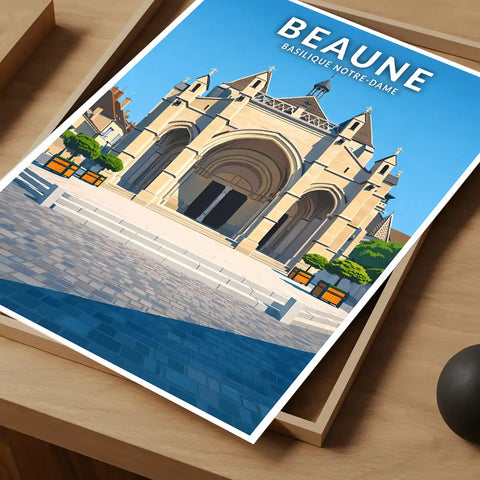 Affiche - Beaune - Basilique Notre-Dame