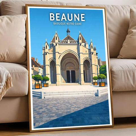 Affiche - Beaune - Basilique Notre-Dame