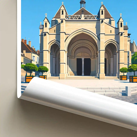 Affiche - Beaune - Basilique Notre-Dame