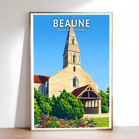 Affiche - Beaune - Église Saint-Nicolas