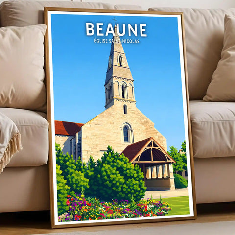 Affiche - Beaune - Église Saint-Nicolas
