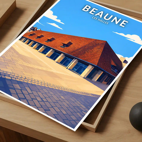 Affiche - Beaune - Les Halles