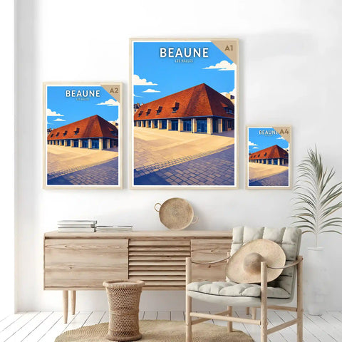 Affiche - Beaune - Les Halles