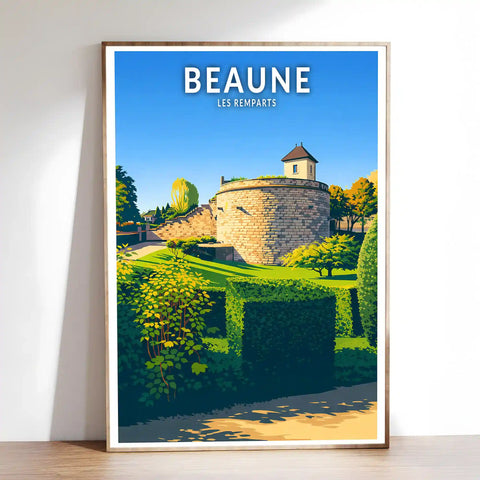Affiche - Beaune - Les Remparts