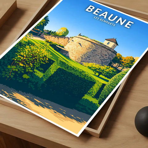 Affiche - Beaune - Les Remparts