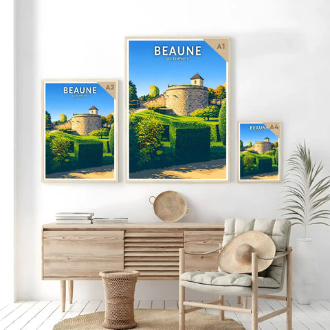 Affiche - Beaune - Les Remparts