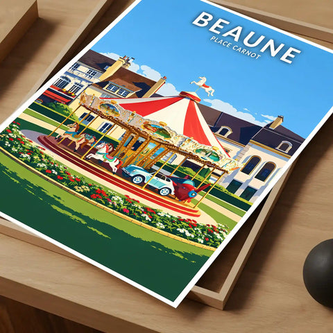 Affiche - Beaune - Place Carnot