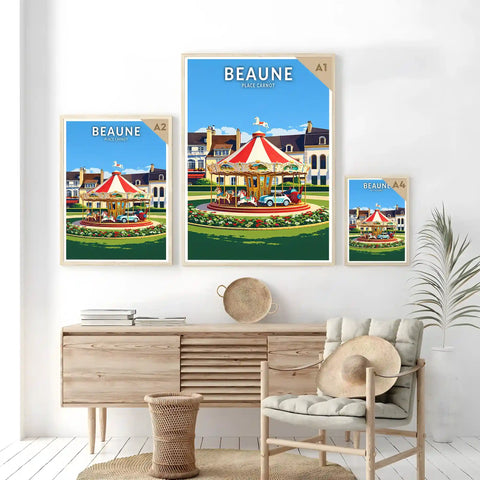 Affiche - Beaune - Place Carnot